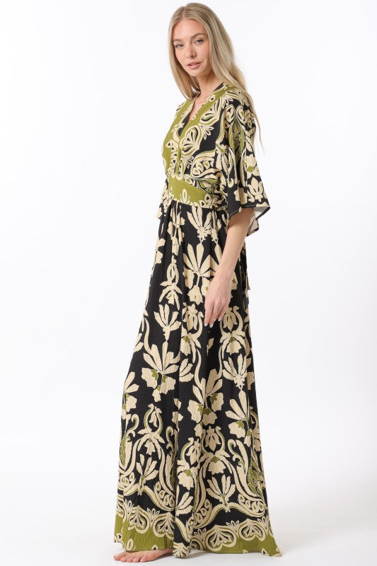 1782 Kimono Sleeve Maxi Dress