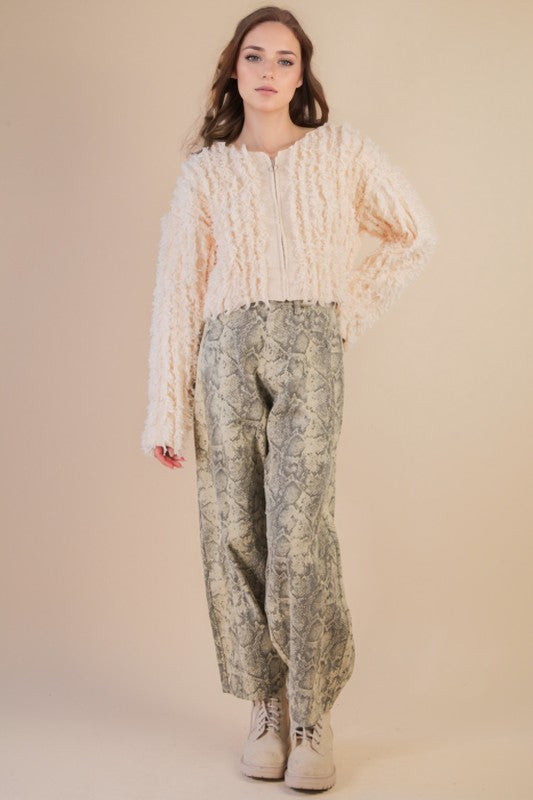 1765 Snake Print Barrel Pant