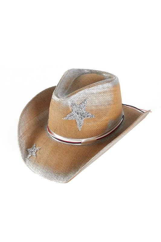 1582 Metallic Star Cowboy Hat