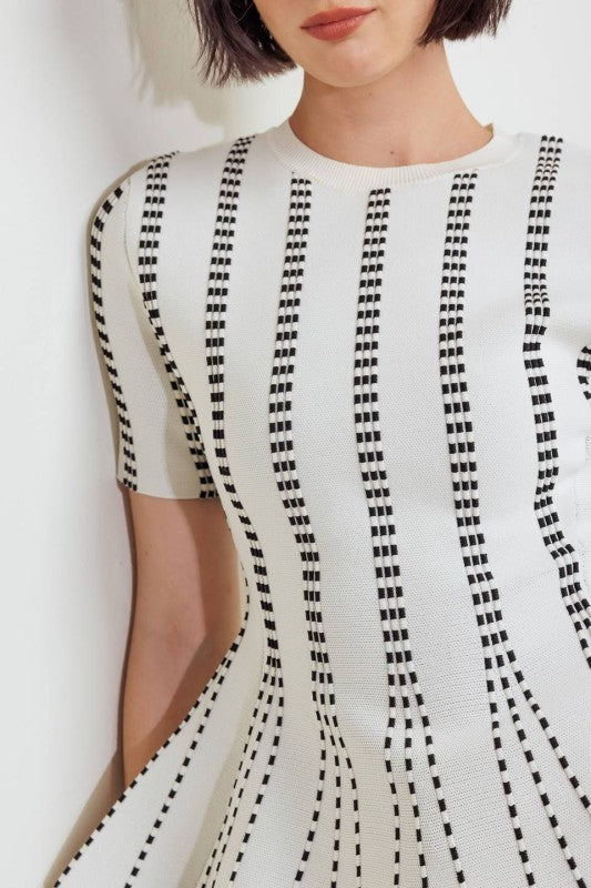 1879 Peplum Striped Shirt