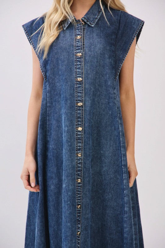 2164 Maxi Denim Dress