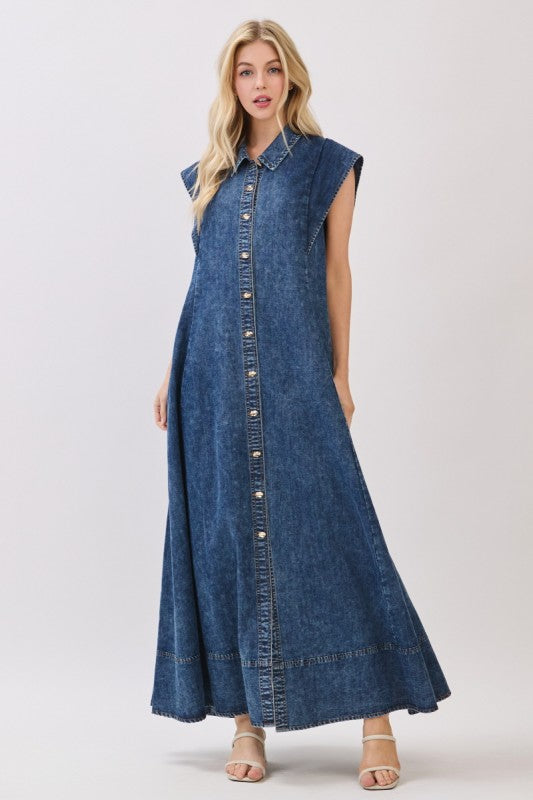 2164 Maxi Denim Dress