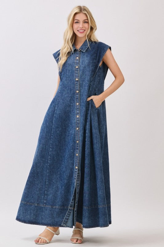 2164 Maxi Denim Dress