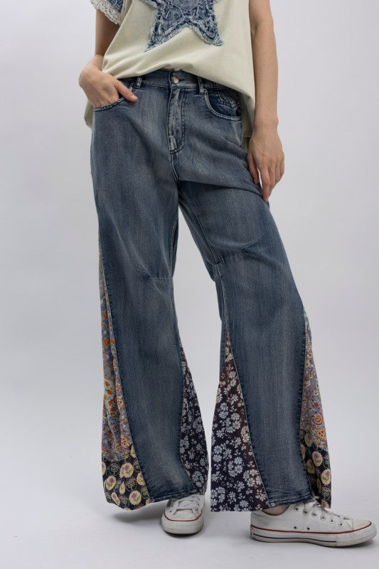 2232 Side Patched Wide Leg Pant