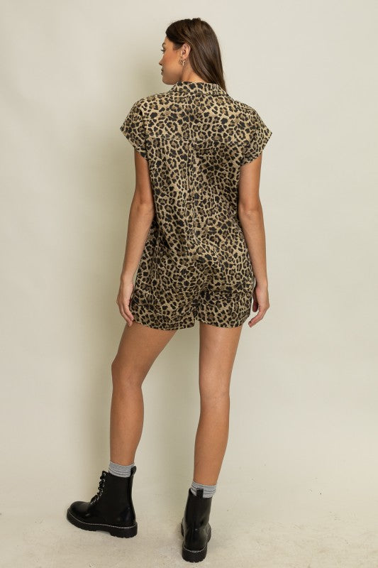 1713 Animal Print Romper