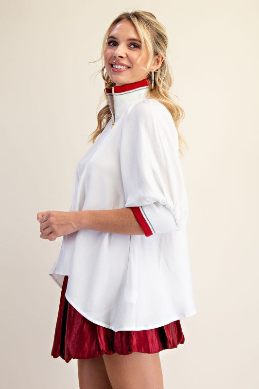 1791 Mock Neck Blouse