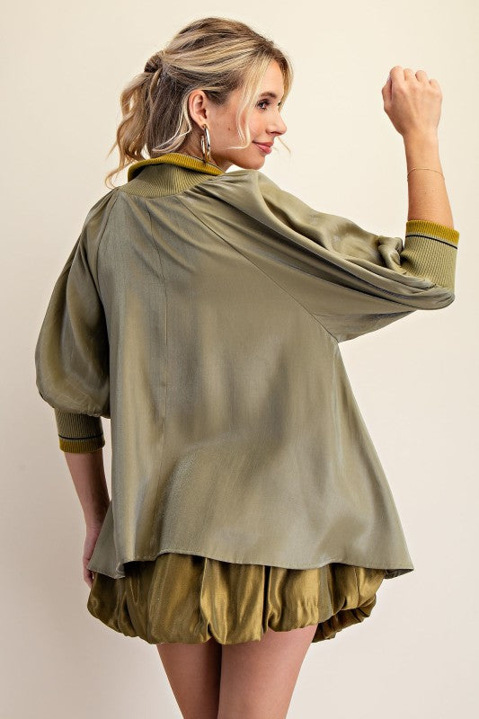 1791 Mock Neck Blouse