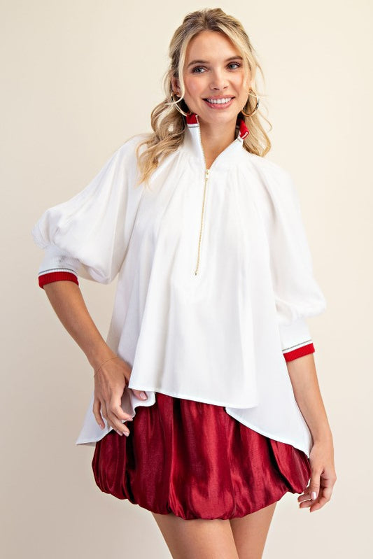 1791 Mock Neck Blouse