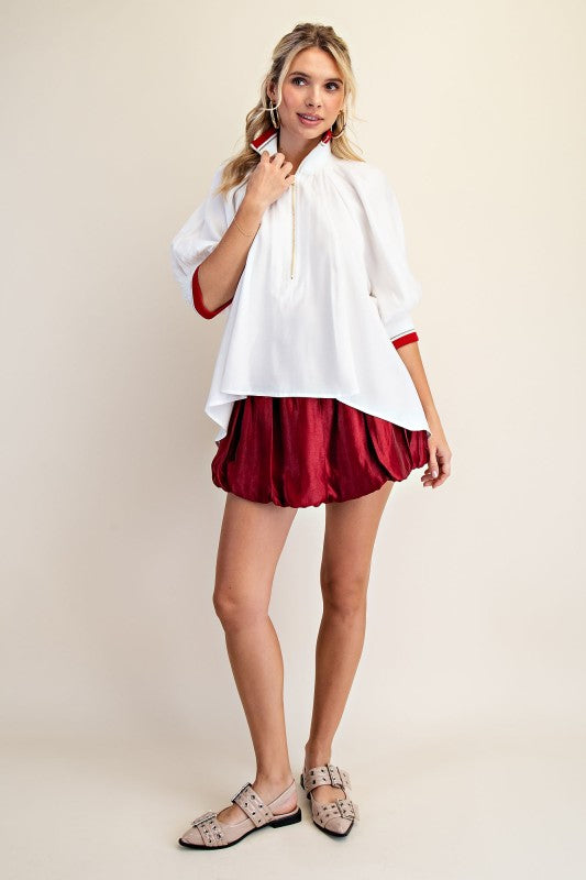 1791 Mock Neck Blouse