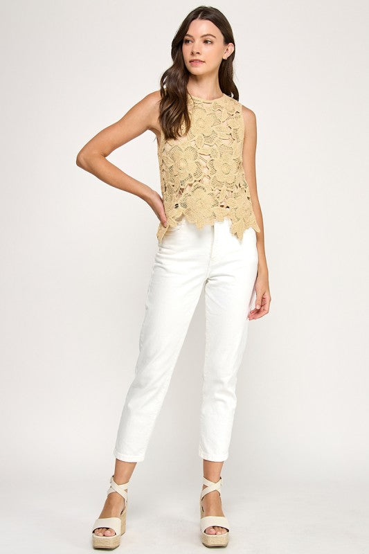1843 Crochet Sleeveless Top
