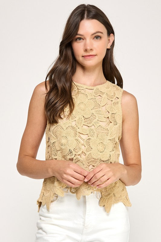 1843 Crochet Sleeveless Top