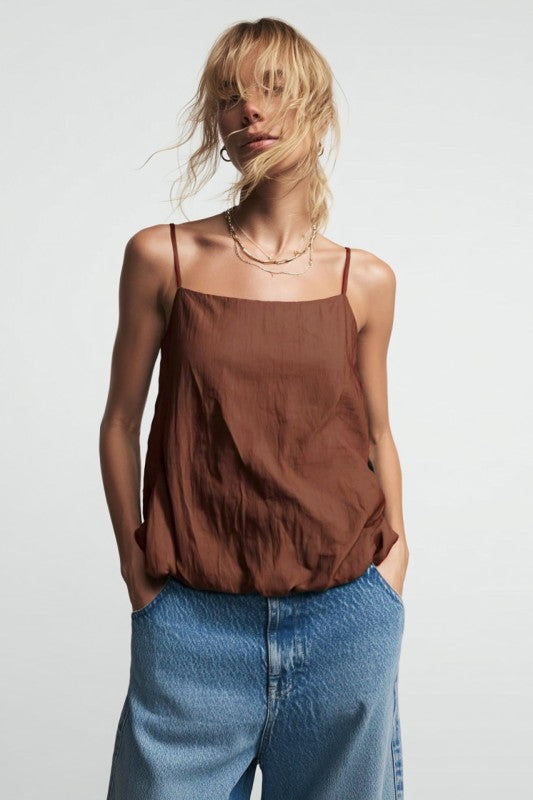 1855 Spaguetti Straps Bubble Top