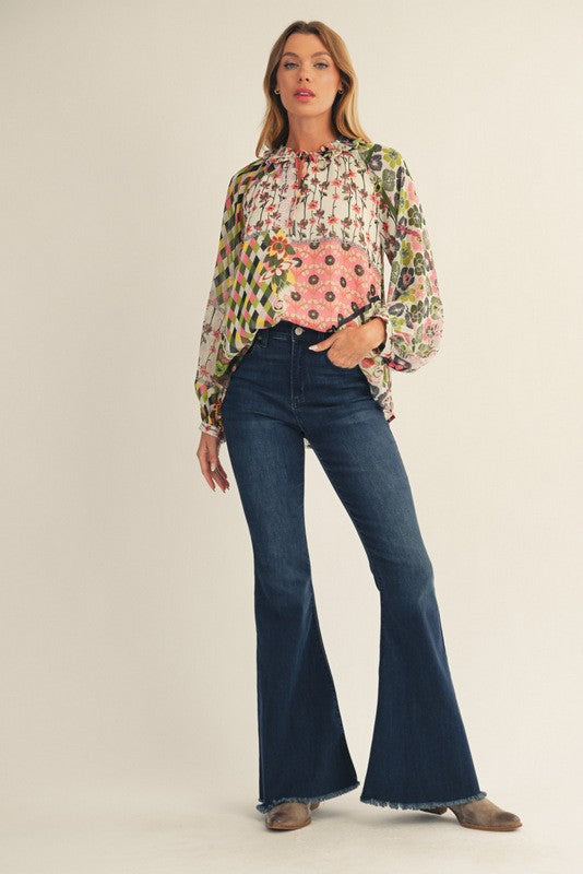 1733 Boho Floral Top