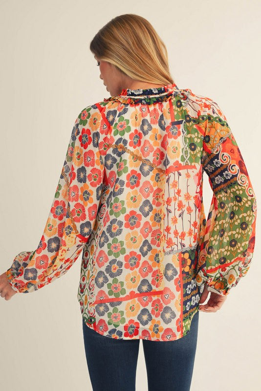 1733 Boho Floral Top