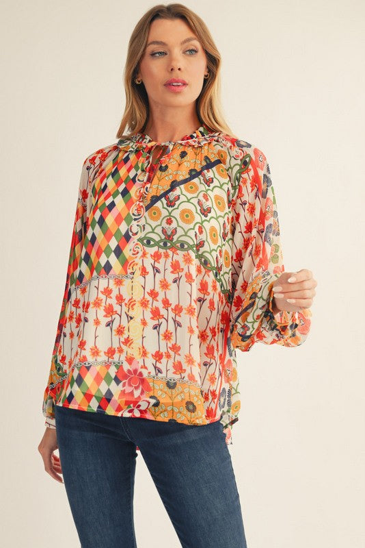 1733 Boho Floral Top