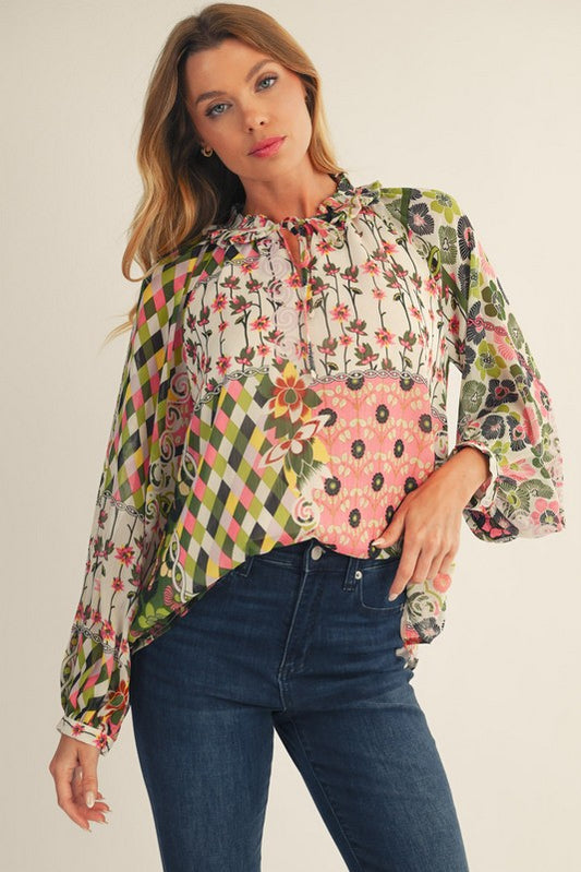 1733 Boho Floral Top