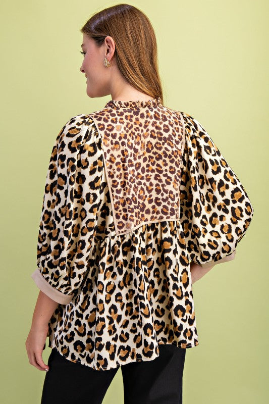 1919 Animal Print Blouse