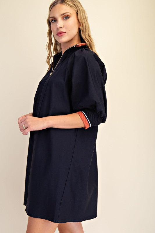 1845 Mock Neck Dress