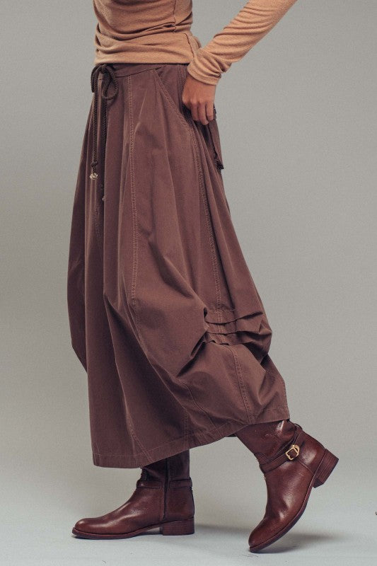 1817 Chocolate Harem Skirt