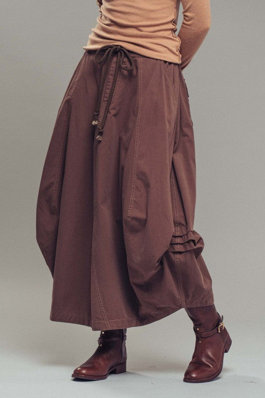 1817 Chocolate Harem Skirt