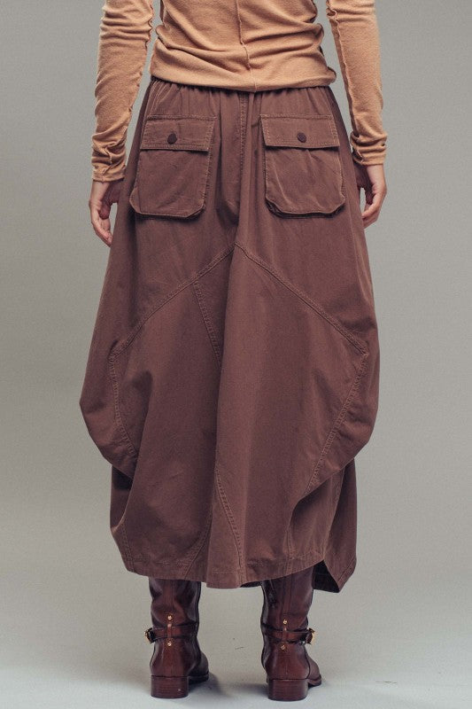 1817 Chocolate Harem Skirt