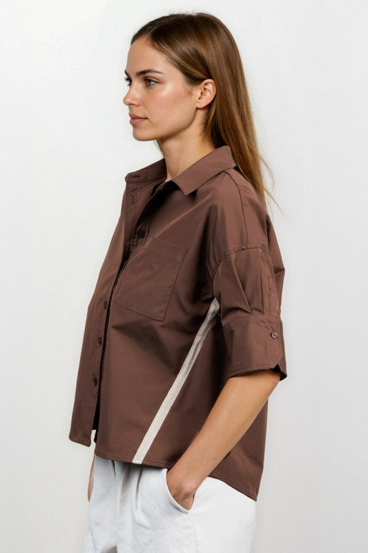 1853 Button Down Side Stripe