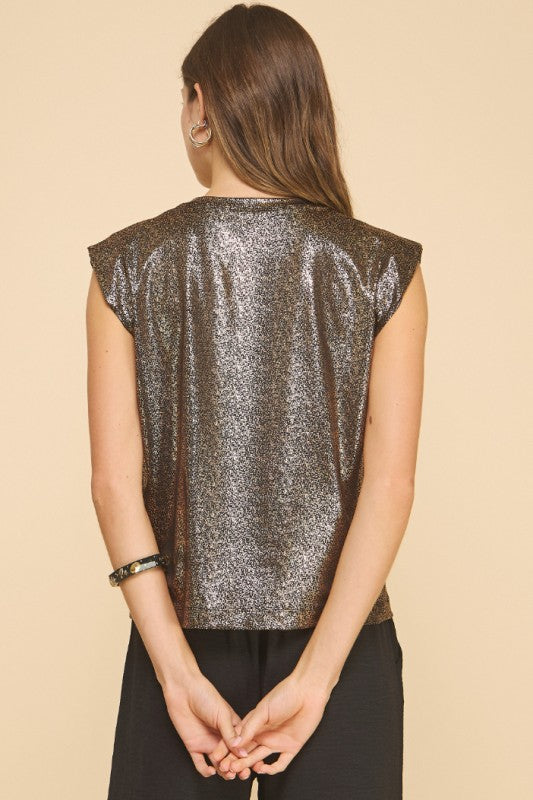1857 Metallic Muscle Tee