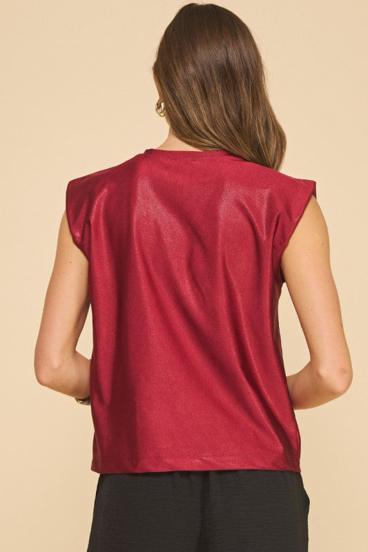 1857 Metallic Muscle Tee