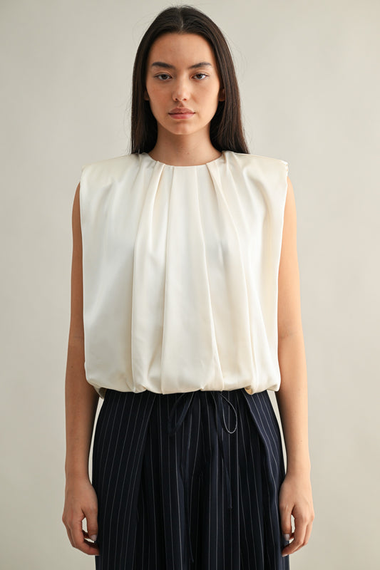 2344 Round Neck Bubble Top