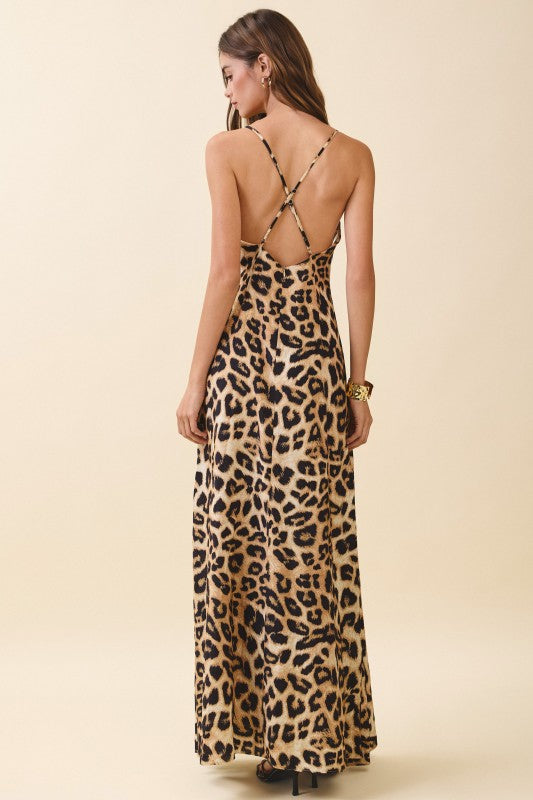 1962 Leopard Maxi Dress