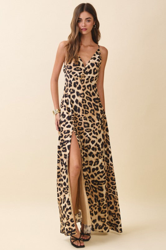 1962 Leopard Maxi Dress