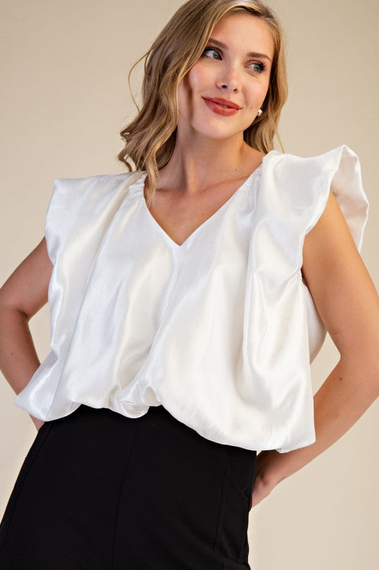 2230 Satin Bubble Top