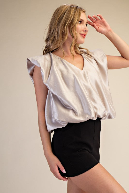 2230 Satin Bubble Top