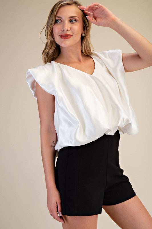 2230 Satin Bubble Top