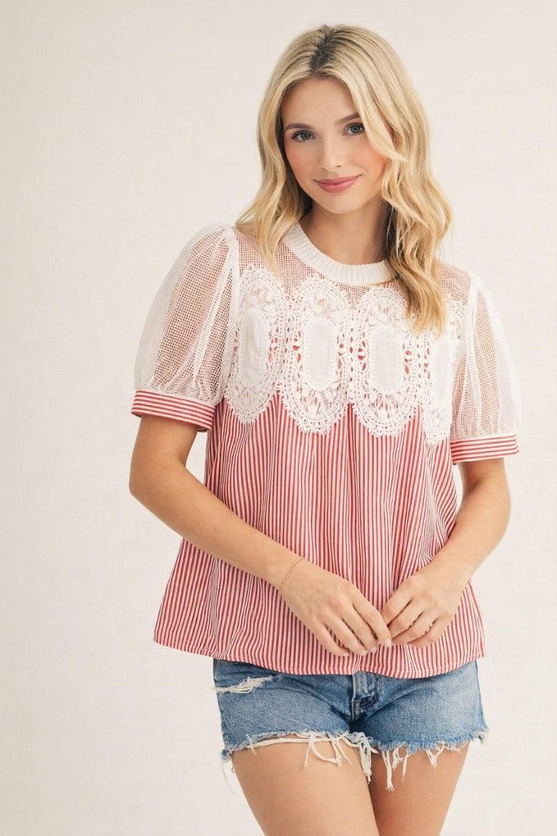2590 Red Striped Shirt