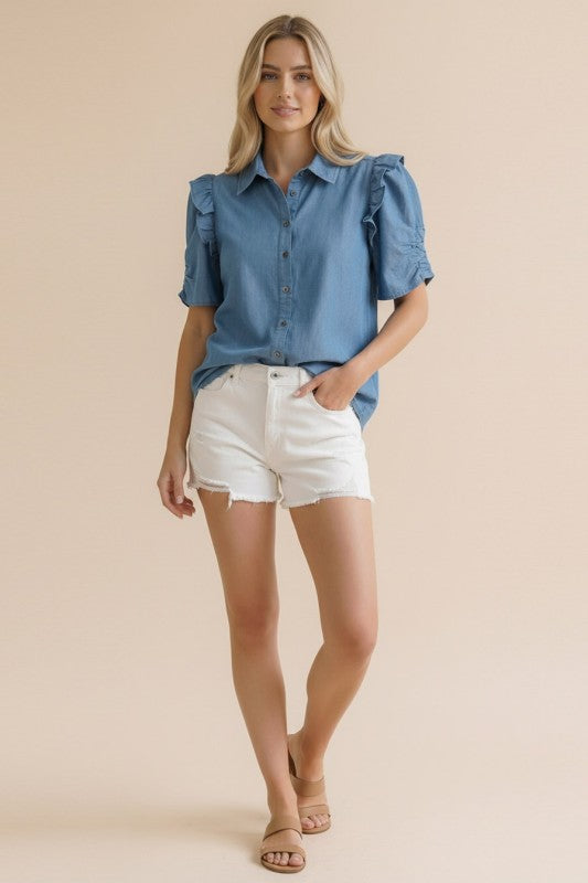 2200 Blue Button Down Shirt