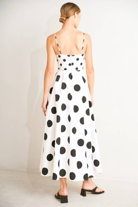 2125 Black And White Polka Dots Dress