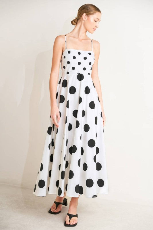 2125 Black And White Polka Dots Dress