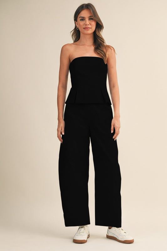 2298 Black Barrel Jumpsuit