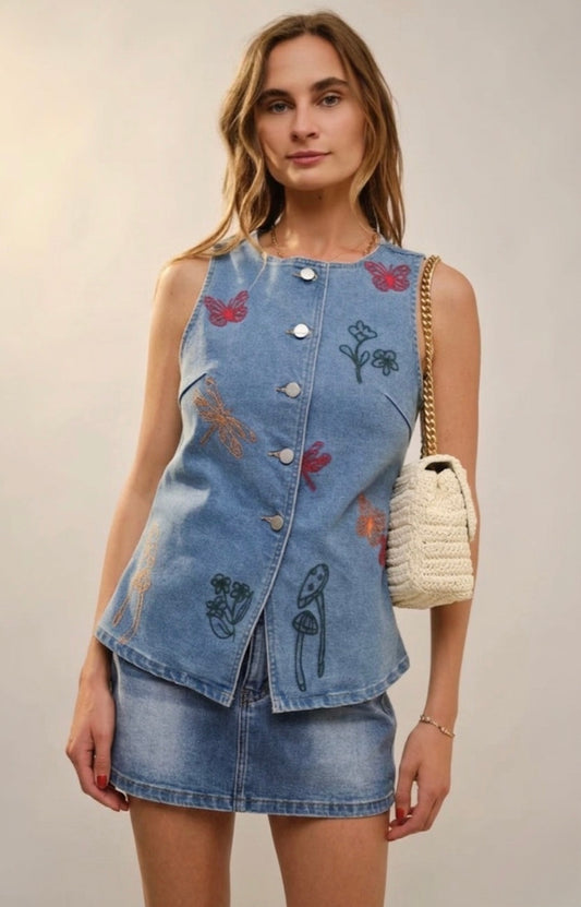 2180 Embroidered Vest