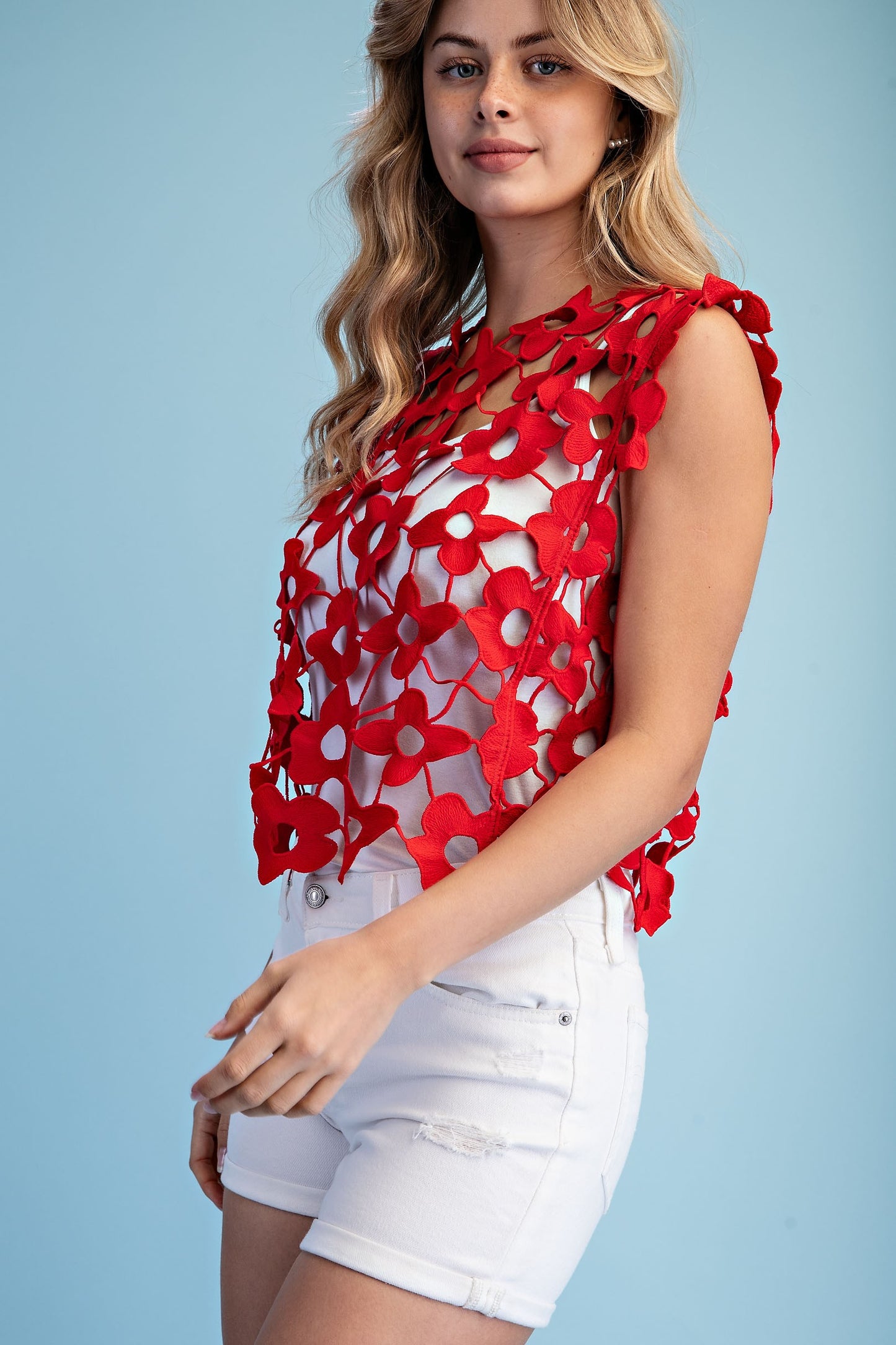2411 OneSize Floral Lace Top