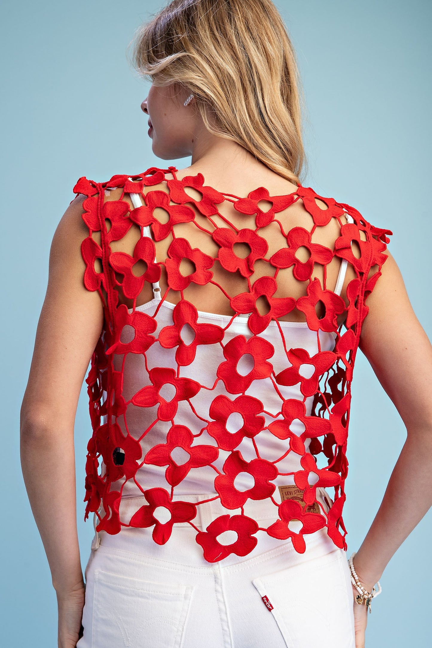 2411 OneSize Floral Lace Top