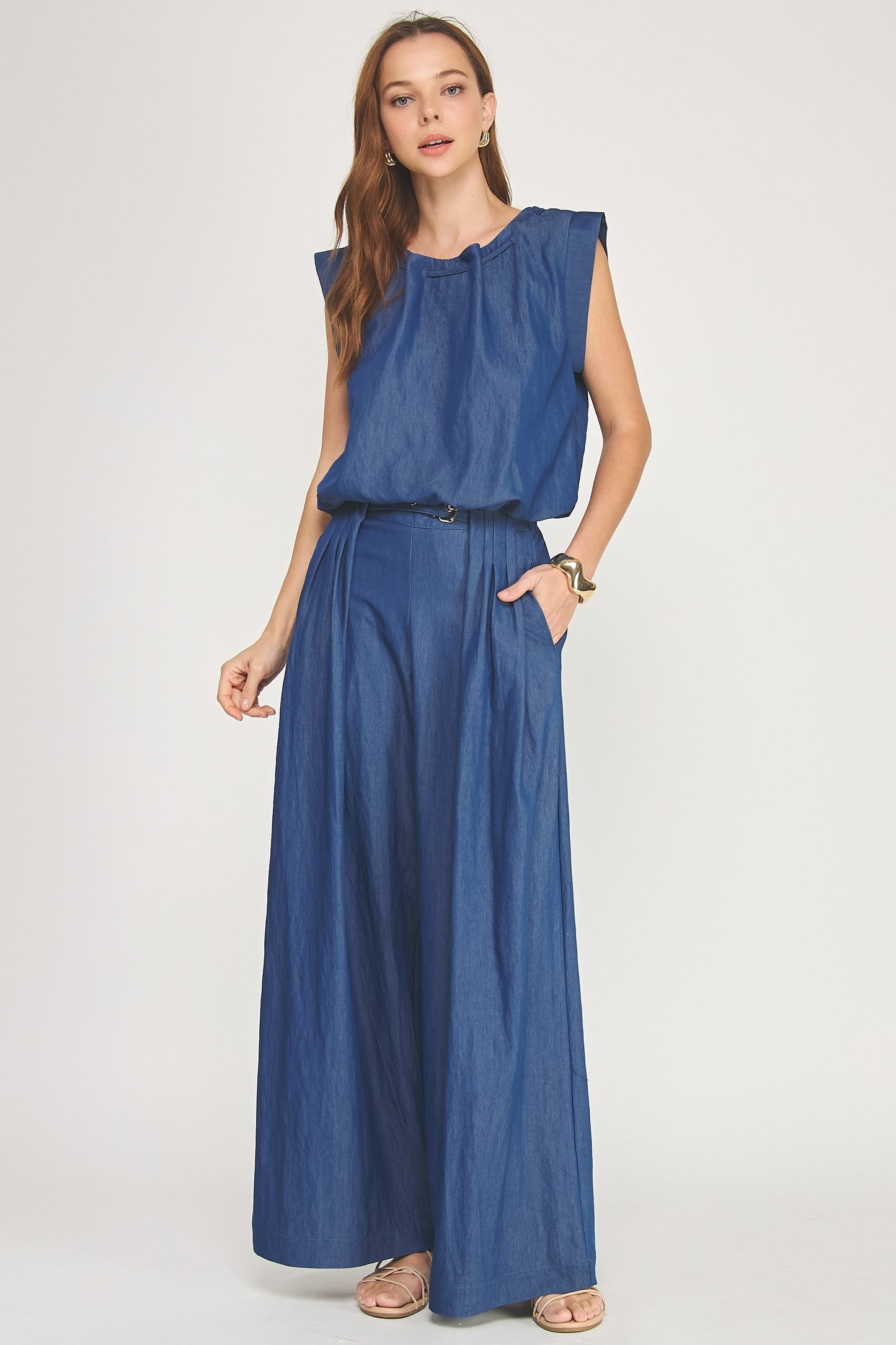2367 Denim Pant Set