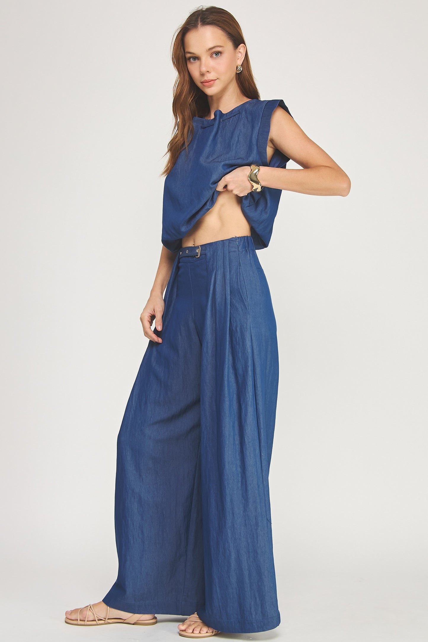 2367 Denim Pant Set