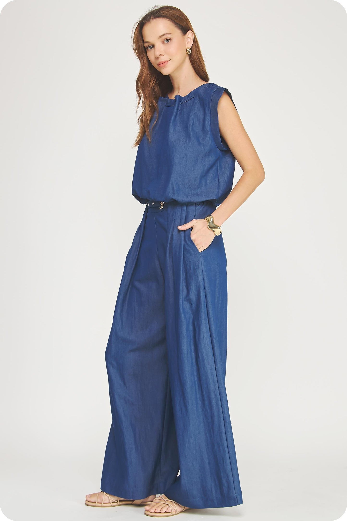 2367 Denim Pant Set