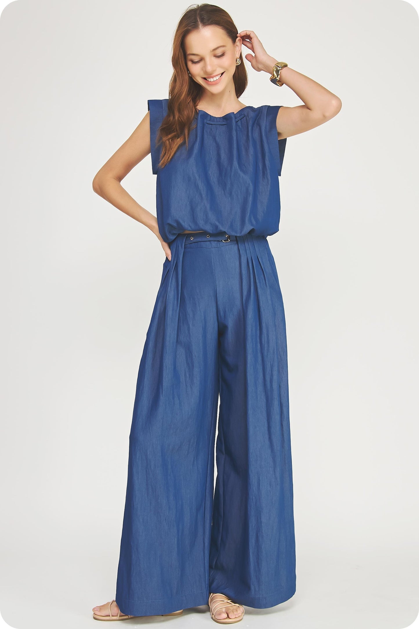 2367 Denim Pant Set