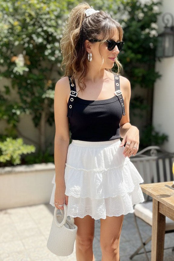 2398 Ring Belt Strap Tank Top