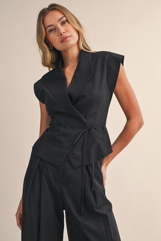 2146 V-Neck Vest And Pant Set