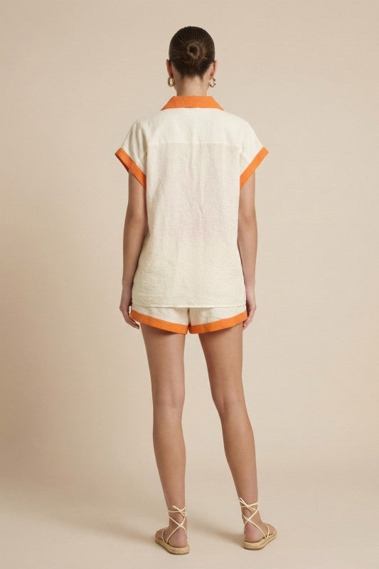 2258 Tomato Short Set