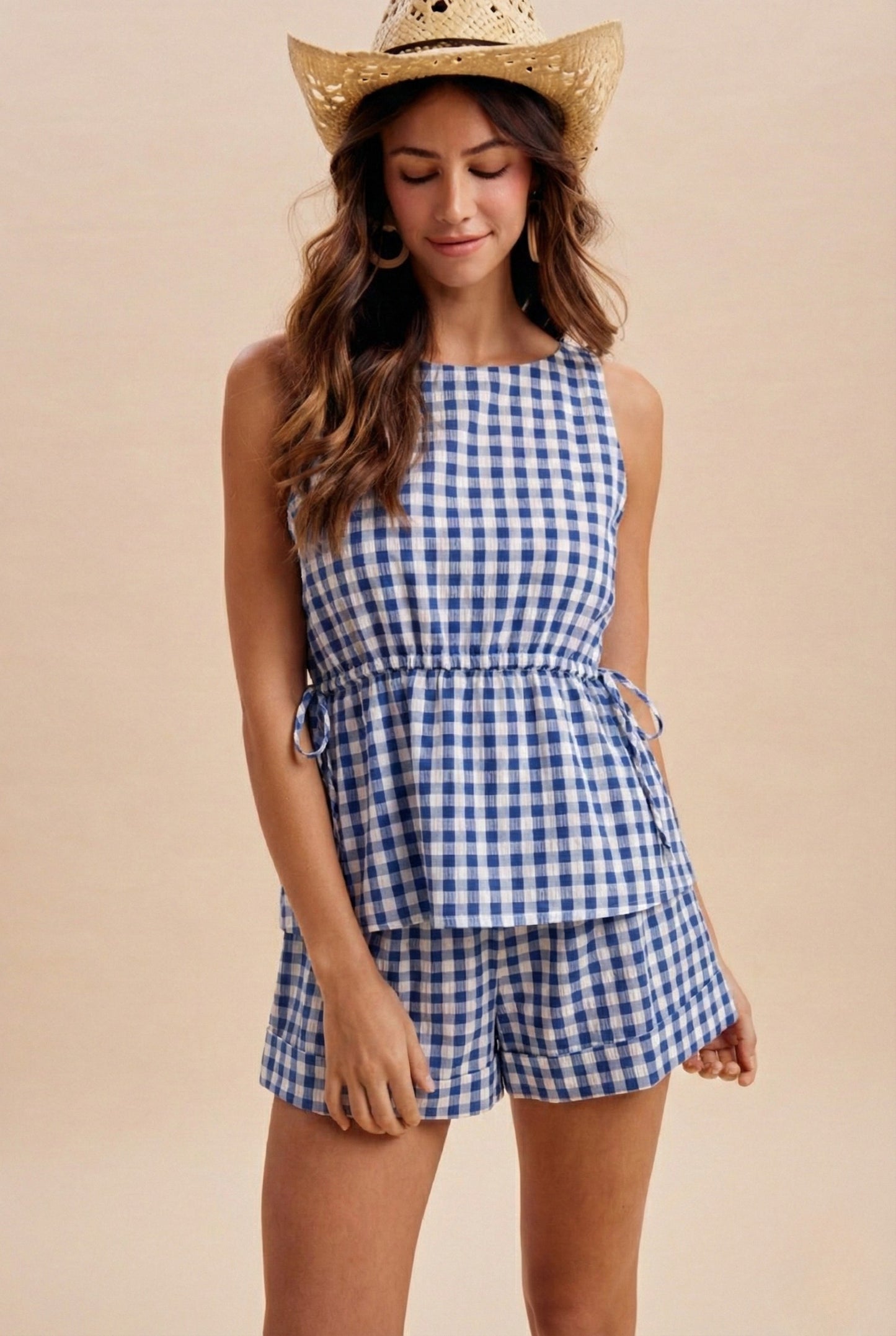 2442 Gingham Short Set